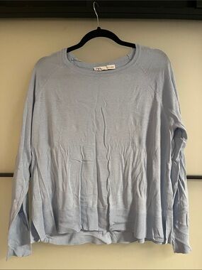 NWOT Zara Pale Blue Crewneck Pullover Sweater